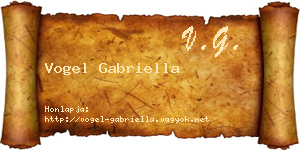 Vogel Gabriella névjegykártya